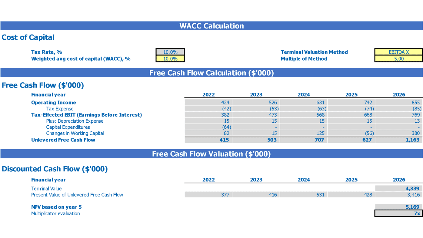 Offshore Bank Financial Plan Excel Template Dcf Valuation