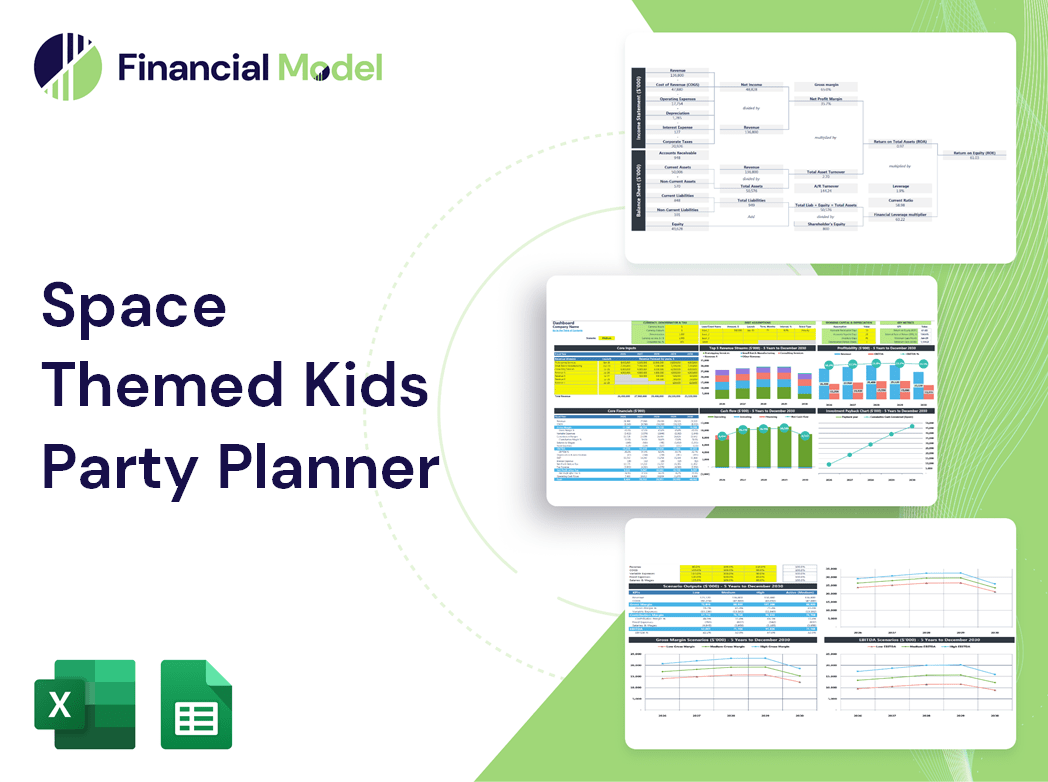 Space Themed Kids Party Planner Financial Model