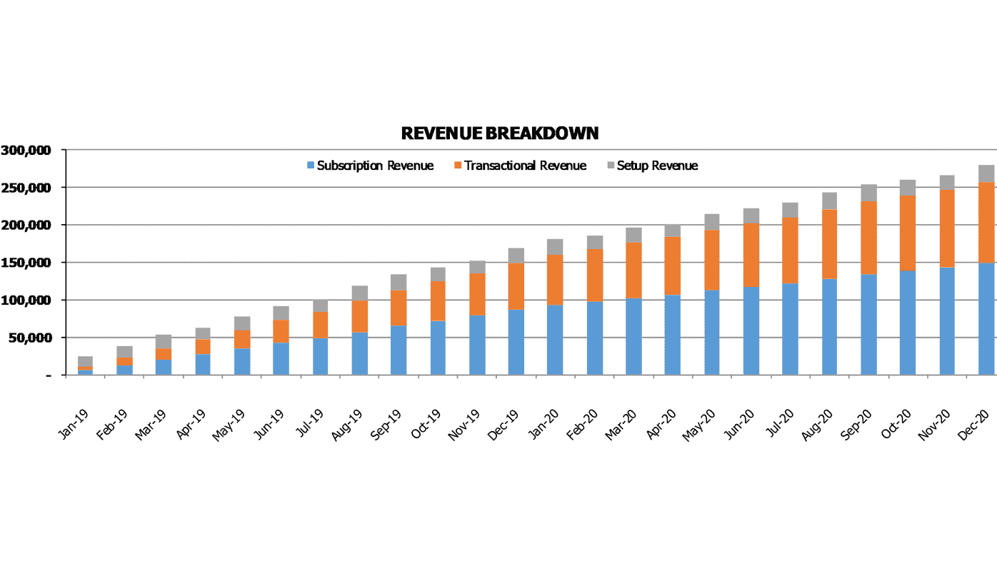 Data Analytics Software Budget Excel Template Saas Revenue Models Breakdown By Type